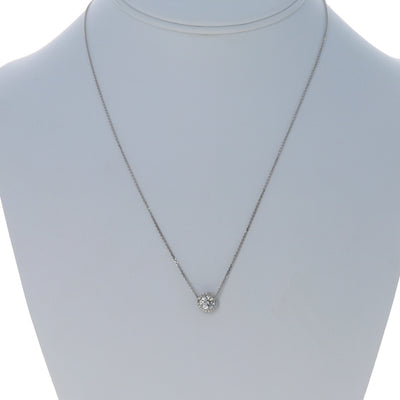 .83ct Diamond and Diamond Diamond Cut Cable Chain Pendant Necklace White Gold