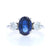 2.97ctw Sapphire and Diamond Ring White Gold