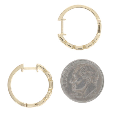 1.09ctw Diamond Earrings Yellow Gold