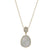 Mother of Pearl and Diamond Cable Chain Pendant Necklace Yellow Gold