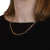 Diamond Cut Figaro Chain Necklace Yellow Gold