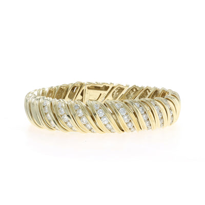 Jose Hess 3.36ctw Diamond Bracelet Yellow Gold
