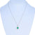 1.61ctw Emerald and Diamond Pendant Necklace White Gold