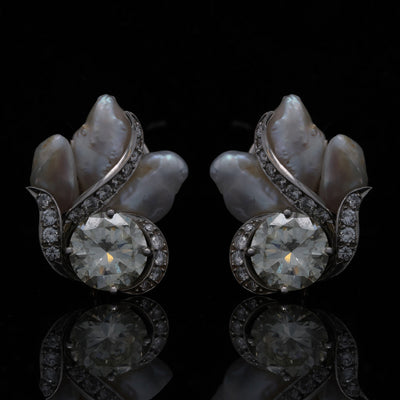 Ruser 5.04ctw Diamond Earrings Platinum