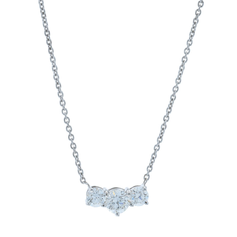 1.58ctw Diamond Cable Chain Pendant Necklace White Gold