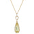 3.72ctw Lemon Quartz and Diamond Pendant Necklace Yellow Gold