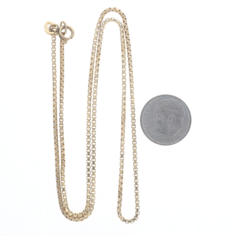 Box Chain Necklace Yellow Gold