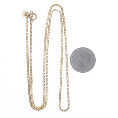 Box Chain Necklace Yellow Gold