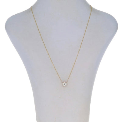 1.33ctw Diamond and Diamond Pendant Necklace Yellow Gold
