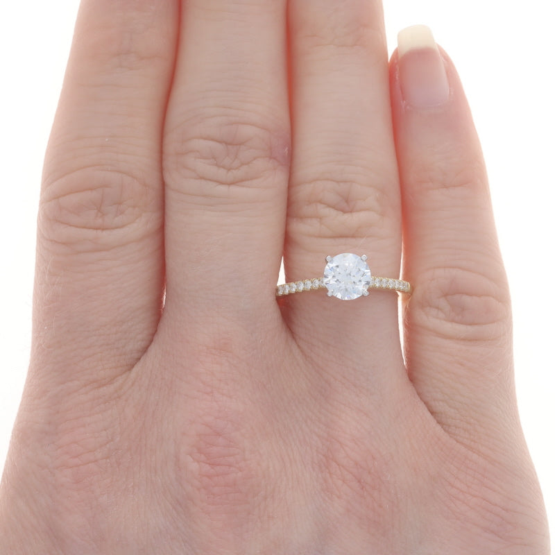 Coast .12ctw Cubic Zirconia and Diamond Ring Yellow Gold