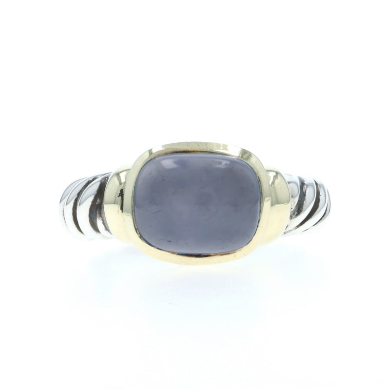 David Yurman Noblesse Blue Chalcedony Ring Sterling Silver
