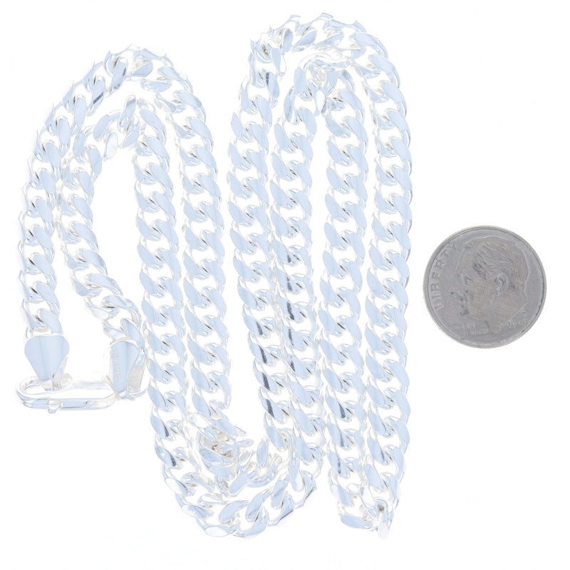 Men's Curb Chain Necklace Sterling Silver