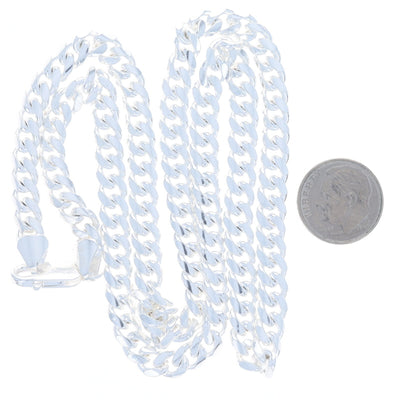Men's Curb Chain Necklace Sterling Silver