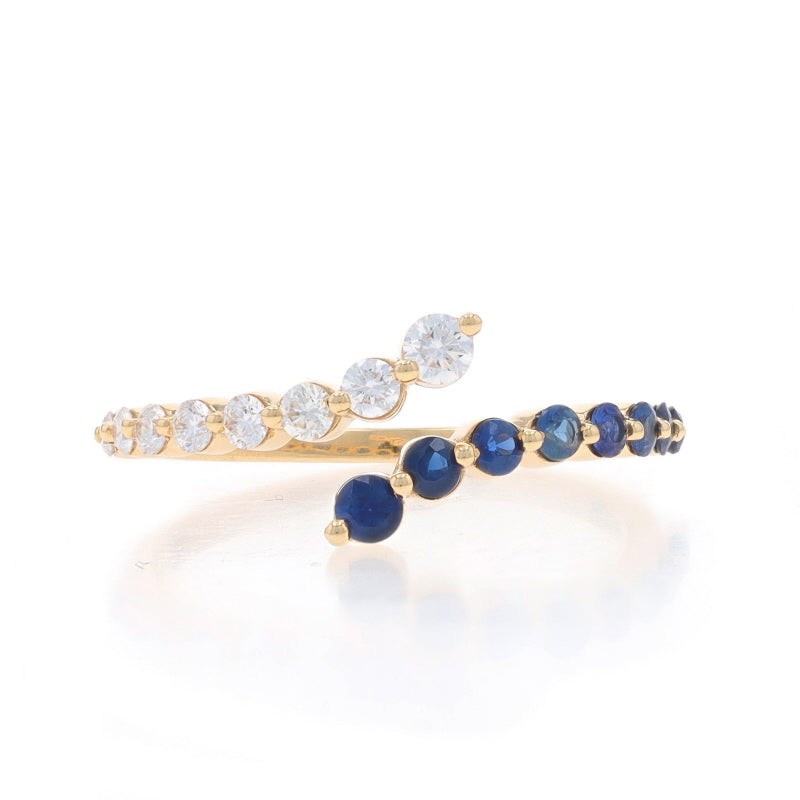 .56ctw Sapphire and Diamond Band Yellow Gold