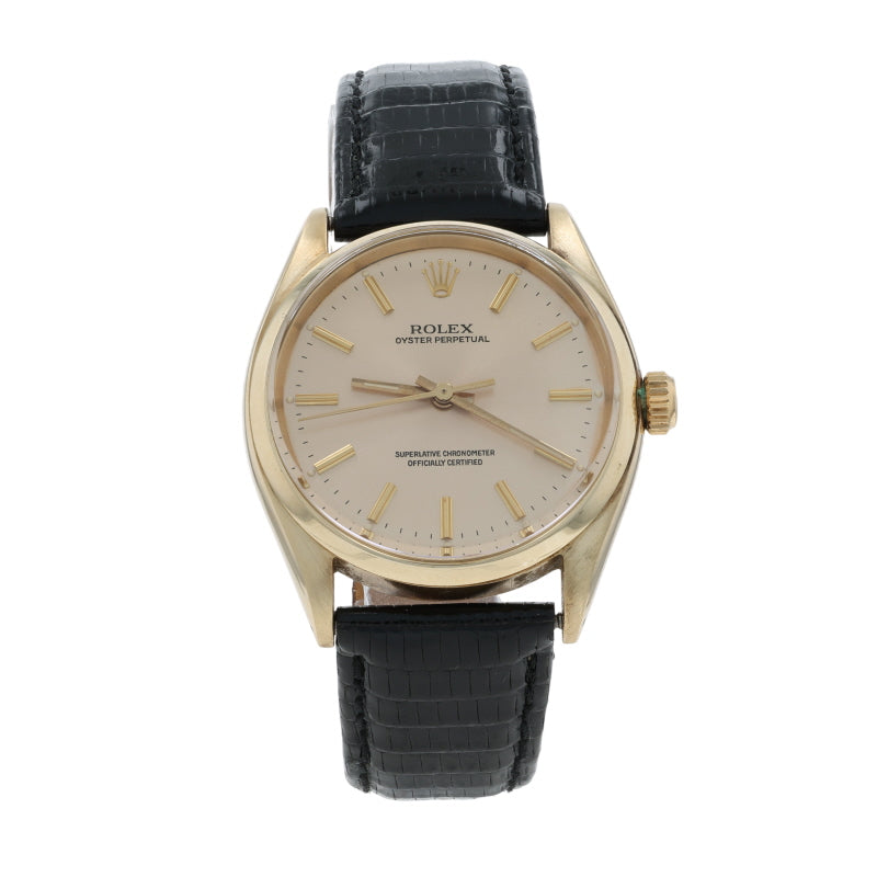 Rolex Oyster Perpetual 34 Men's Watch 1002 Yellow Gold Automatic