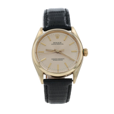 Rolex Oyster Perpetual 34 Men's Watch 1002 Yellow Gold Automatic