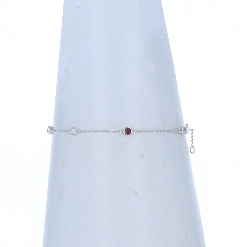 .27ctw Ruby and Diamond Bracelet White Gold