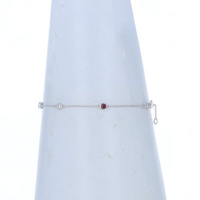 .27ctw Ruby and Diamond Bracelet White Gold