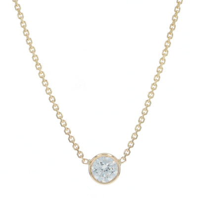 .39ct Diamond Pendant Necklace Yellow Gold