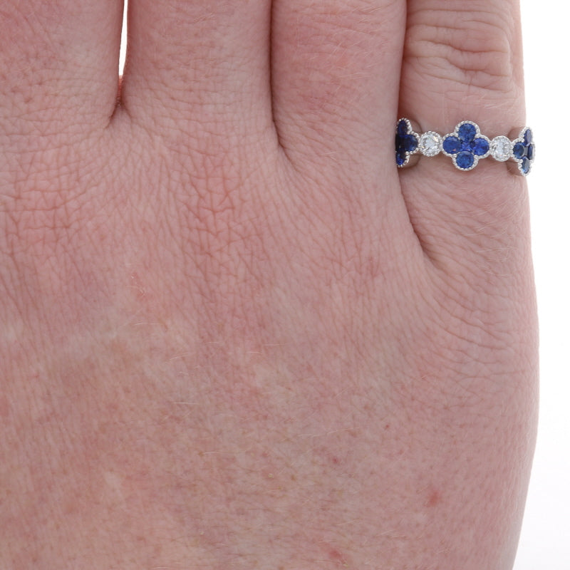 1.35ctw Sapphire Band White Gold