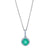 1.16ctw Emerald and Diamond Pendant Necklace White Gold