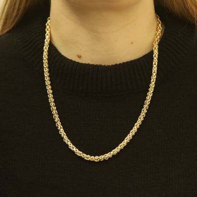 Fancy Byzantine Necklace Yellow Gold