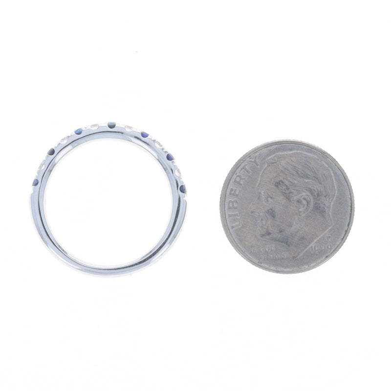.67ctw Sapphire and Diamond Band White Gold