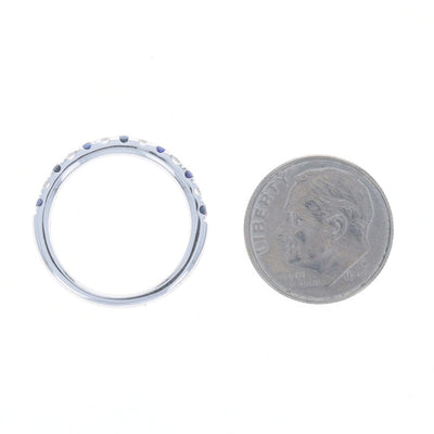 .67ctw Sapphire and Diamond Band White Gold