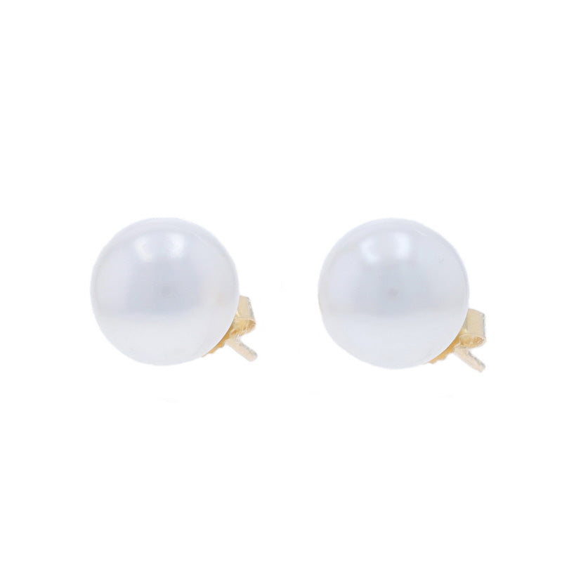 Freshwater Pearl Earrings Yellow Gold