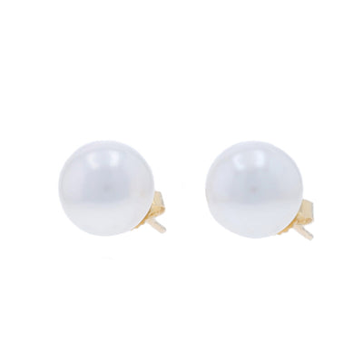 Freshwater Pearl Earrings Yellow Gold