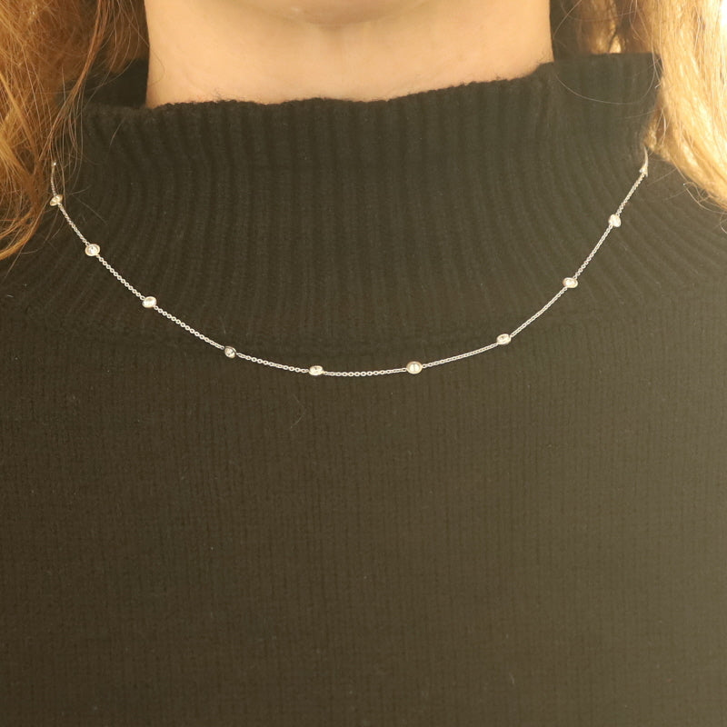 1.79ctw Diamond Diamond by the Yard Station Necklace