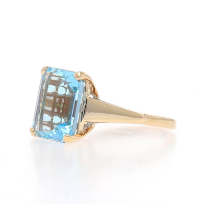 7.21ct Aquamarine Ring Yellow Gold