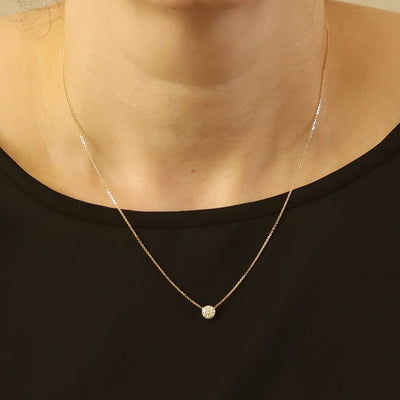 .70ct Diamond Pendant Necklace Yellow Gold