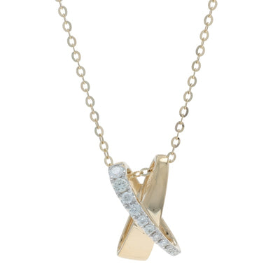 .12ctw Diamond Women's Pendant Necklace Yellow Gold