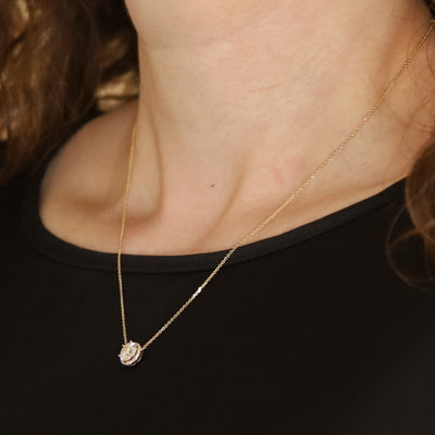 1.52ctw Diamond and Diamond Pendant Necklace Yellow Gold
