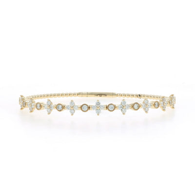 1.66ctw Diamond Women's Bracelet Yellow Gold