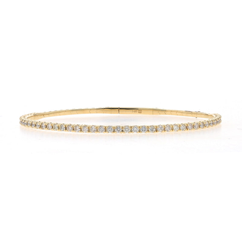1.42ctw Diamond Bracelet Yellow Gold