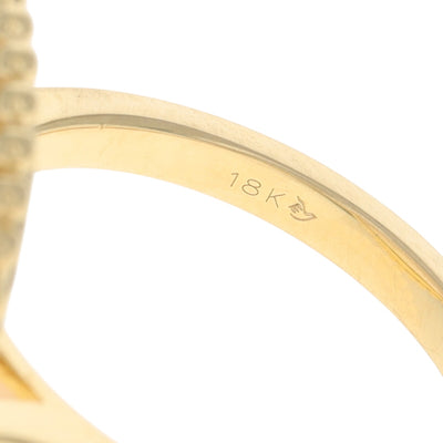 Mother of Pearl and Diamond Ring Yellow Gold