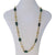 Malachite Fancy Chain Station Necklace Yellow Gold