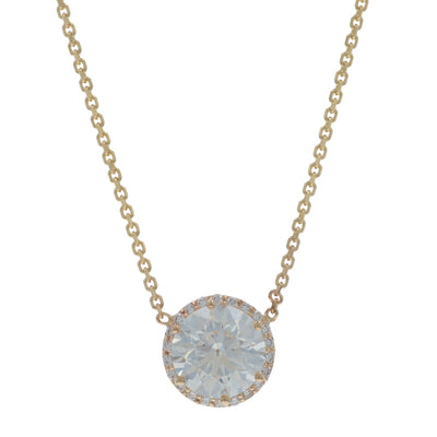 1.71ctw Diamond and Diamond Pendant Necklace Yellow Gold