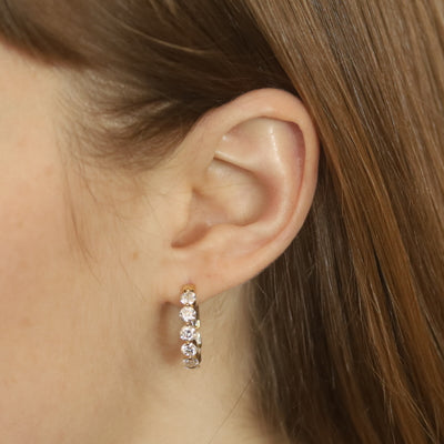 3.18ctw Diamond Earrings Yellow Gold