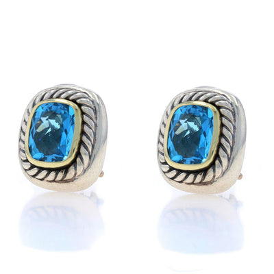 David Yurman Albion Topaz Earrings Sterling Silver