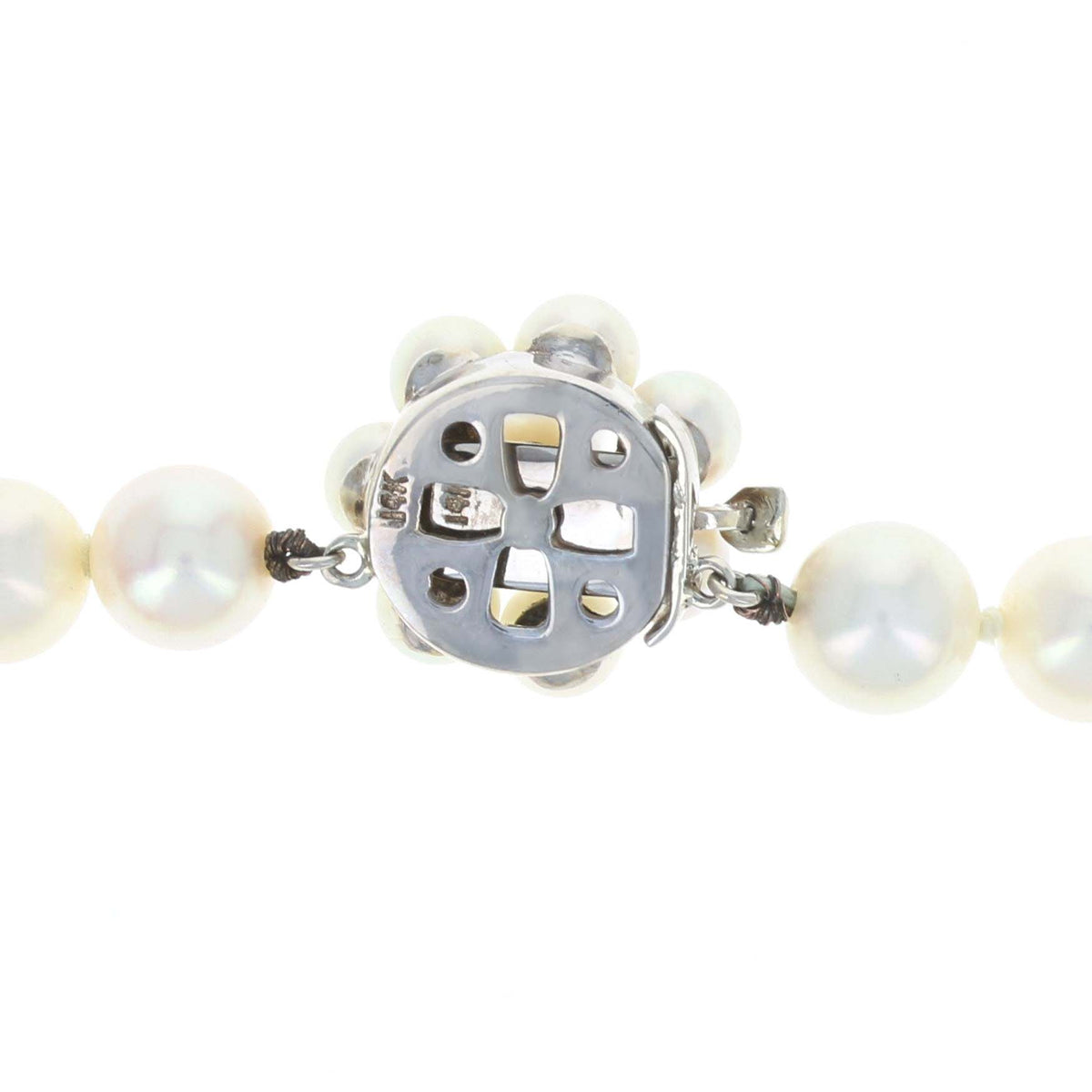 N/A Akoya Pearl Necklace White Gold