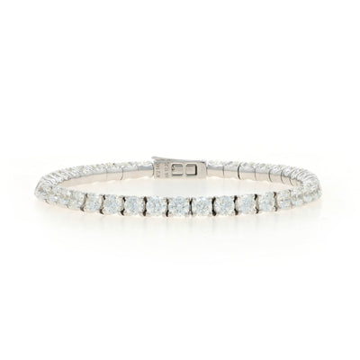 Comfort Fit Eternity Tennis Bracelet 10.20ctw Diamond Women's Bracelet White Gold