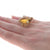 David Yurman Cushion On Point .12ctw Citrine and Diamond Ring Yellow Gold