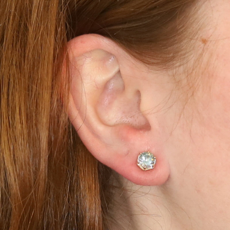 Michael M 1.92ctw Aquamarine and Diamond Earrings Yellow Gold