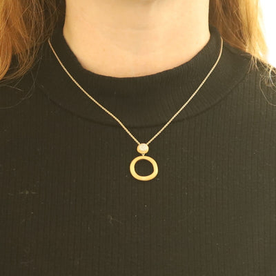Marco Bicego Jaipur .10ctw Diamond Women's Necklace Yellow Gold