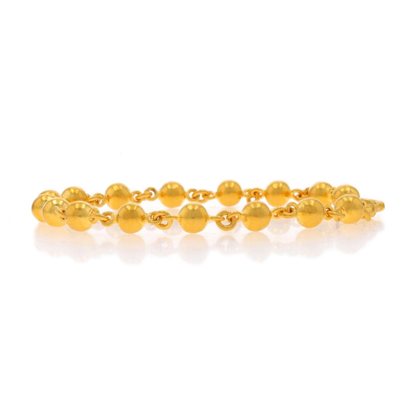 Gurhan Ruby Bead Link Bracelet Yellow Gold