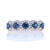 1.50ctw Sapphire and Diamond Band White Gold