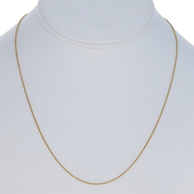 Cable Chain Necklace Yellow Gold